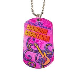 Hannah Montana Dog Tag Necklace NWT Pink Disney Channel